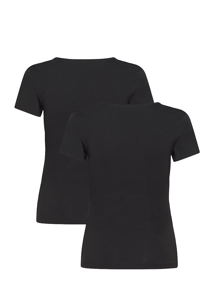 HUGO - TWIN T-SHIRT RN - t-shirts & toppe - black - 2