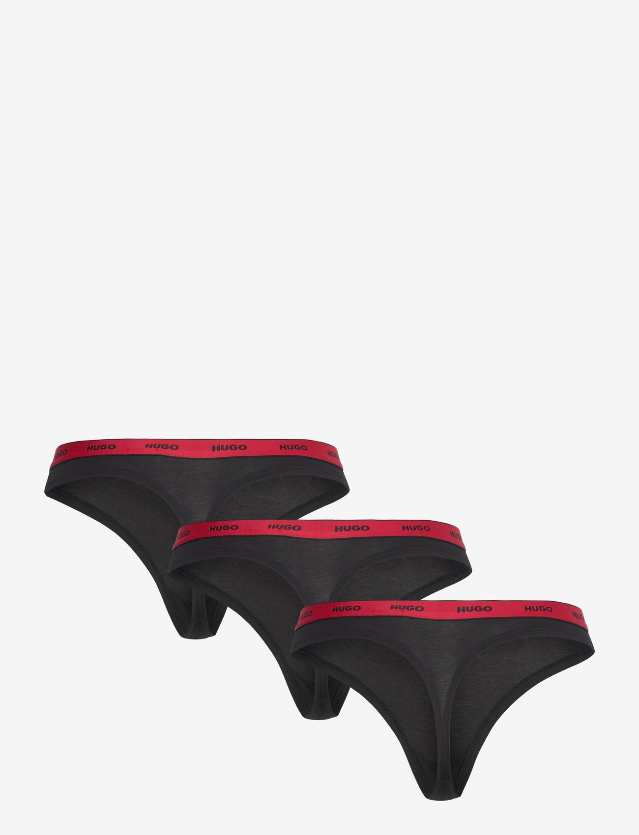 HUGO - TRIPLET THONG STRIPE - string - black - 2