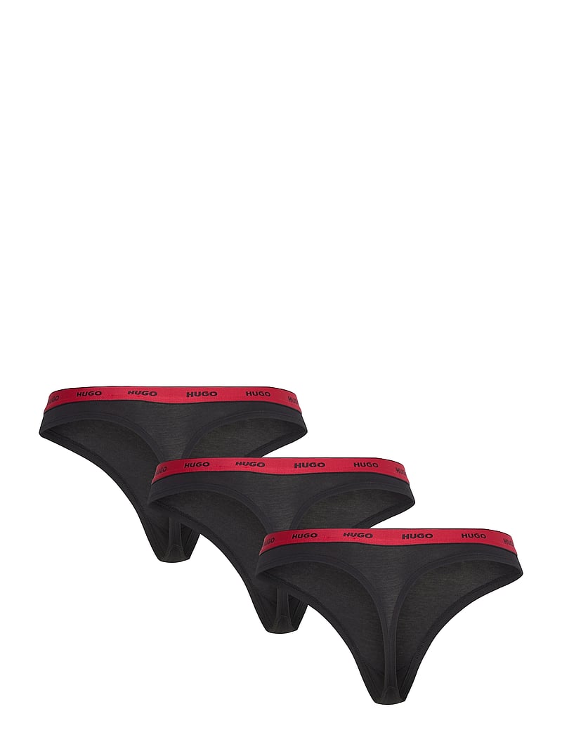 HUGO - TRIPLET THONG STRIPE - string - black - 2