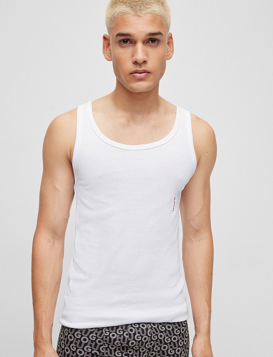 HUGO - TANK TOP TWIN PACK - tank tops - white - 0