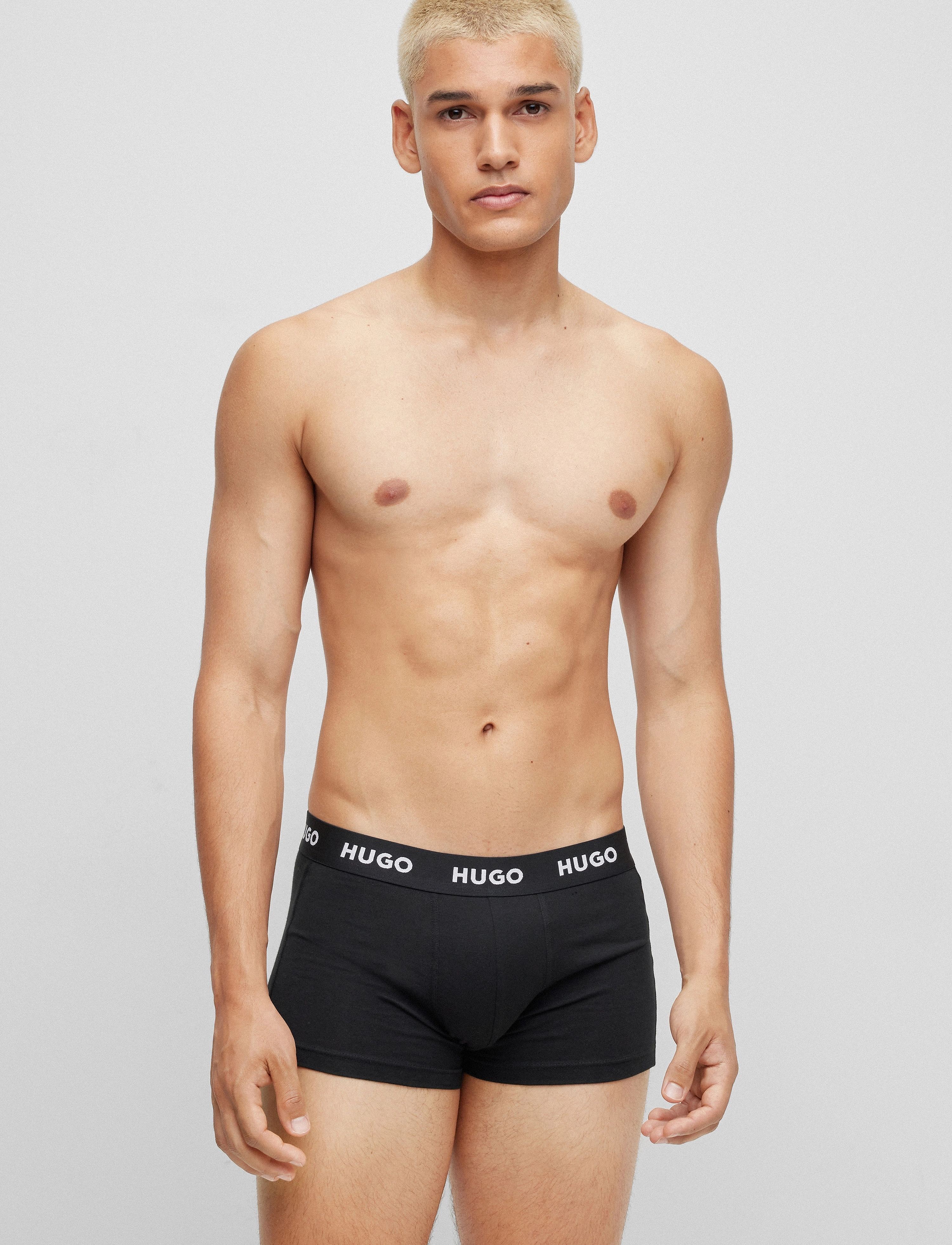 HUGO Trunk Triplet Pack, Mænd, Trepak Trunks, Sort, Str: XXL