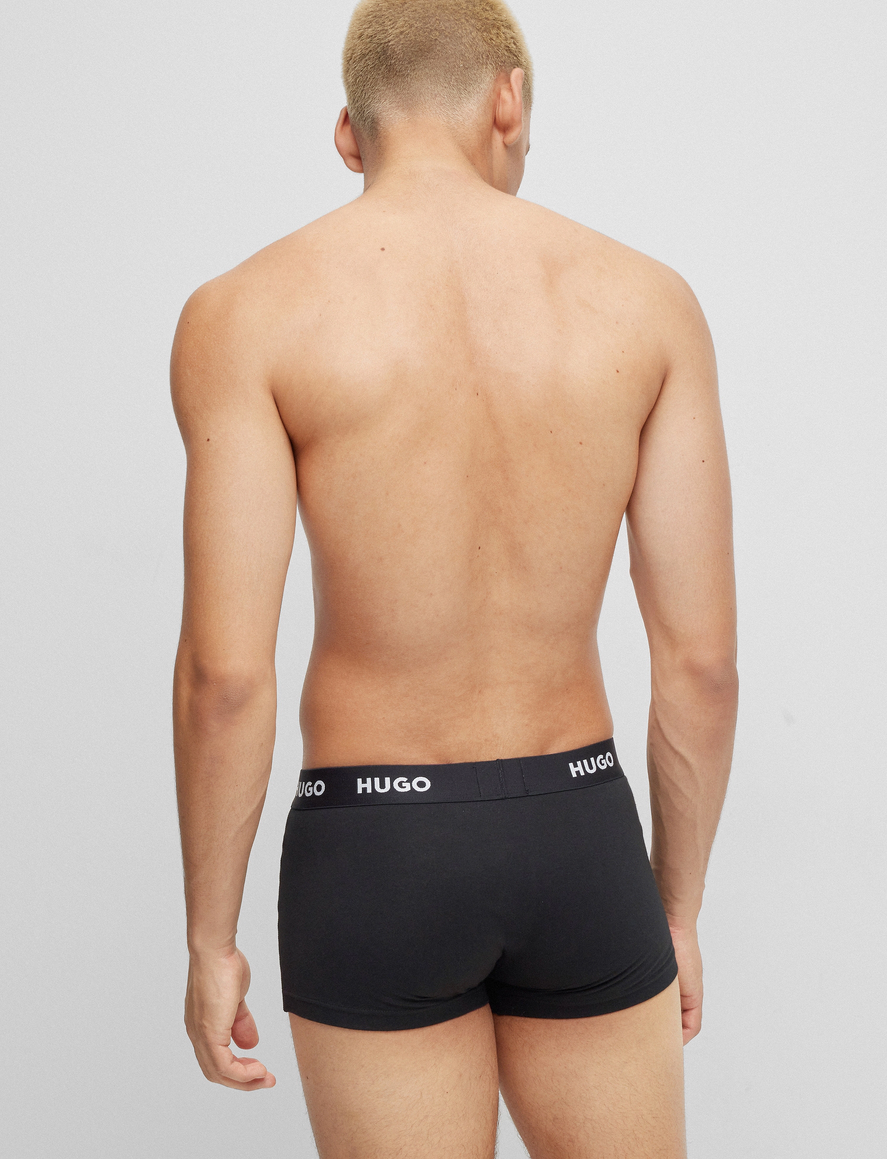 HUGO - TRUNK TRIPLET PACK - majtki w wielopaku - black - 2