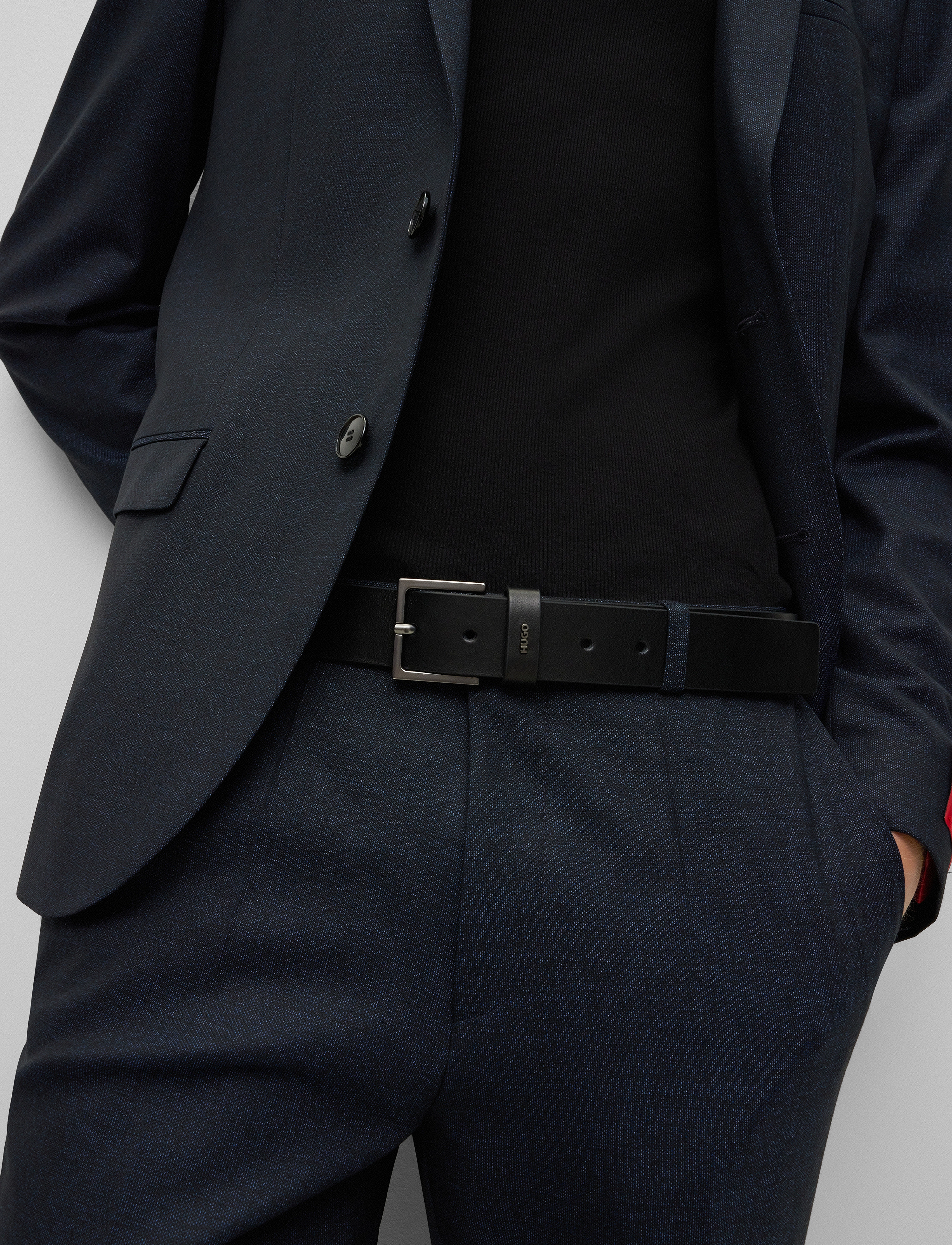 HUGO - Giove-L_Sz35 - klassiska skärp - black - 3