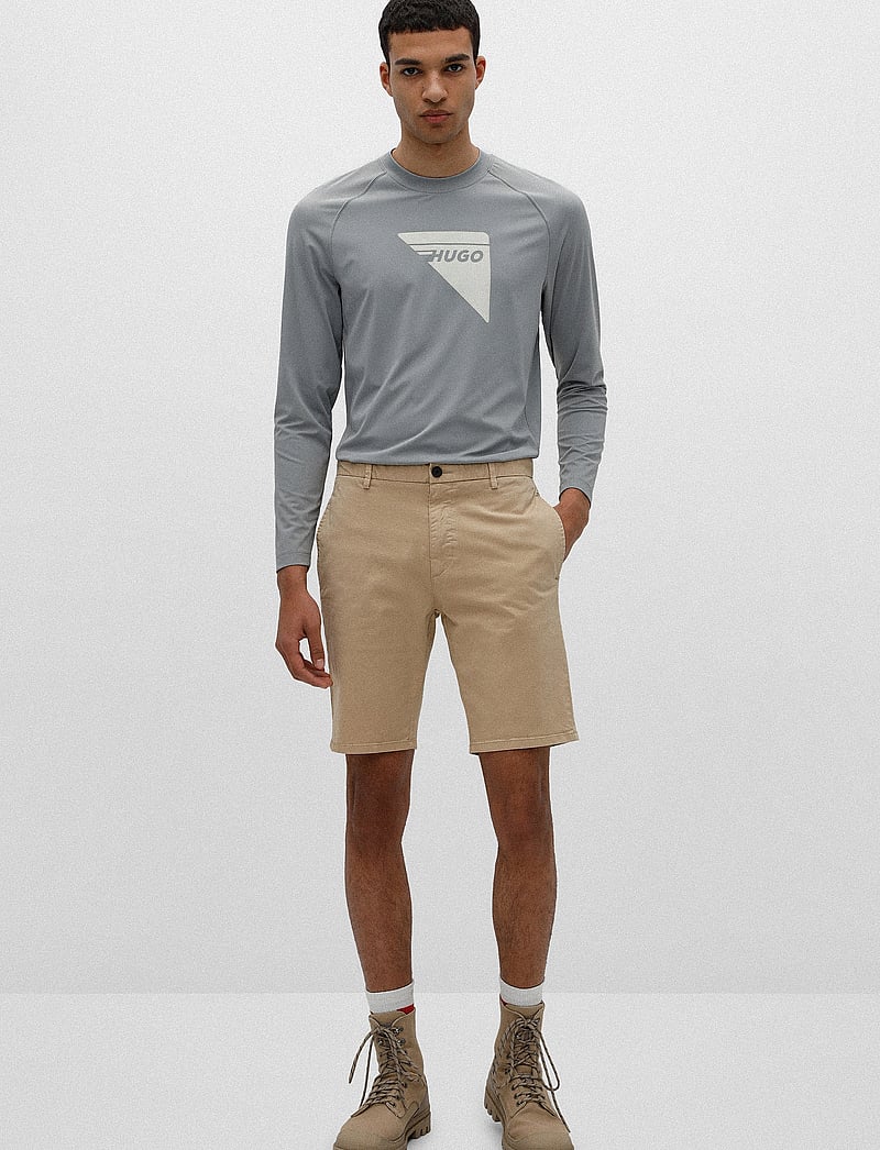 HUGO - David222SD - chino lühikesed püksid - medium beige - 0