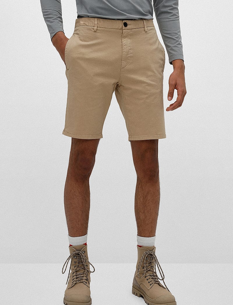 HUGO - David222SD - chino lühikesed püksid - medium beige - 3