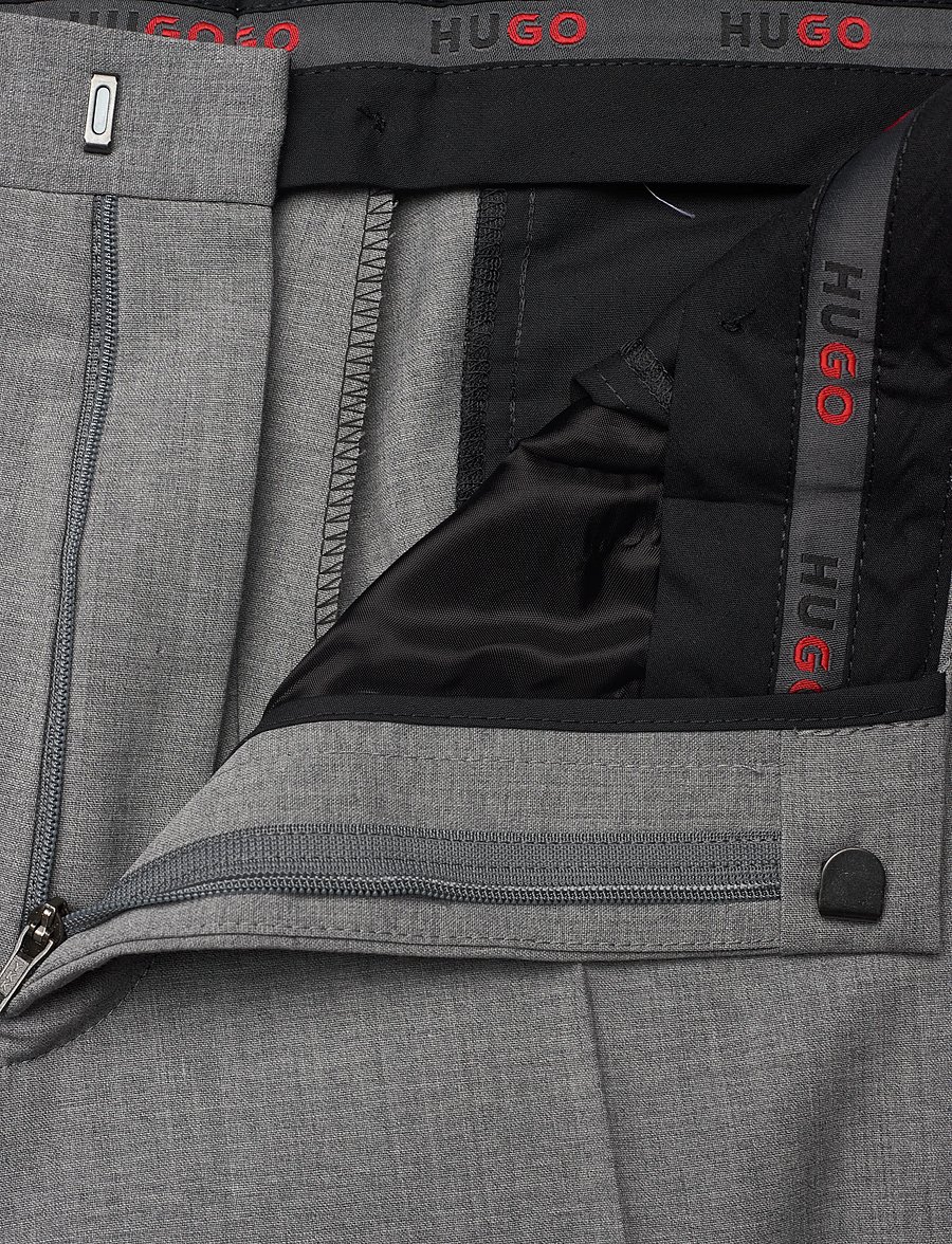 HUGO - Hesten212X - pantalons habillés - dark grey - 3