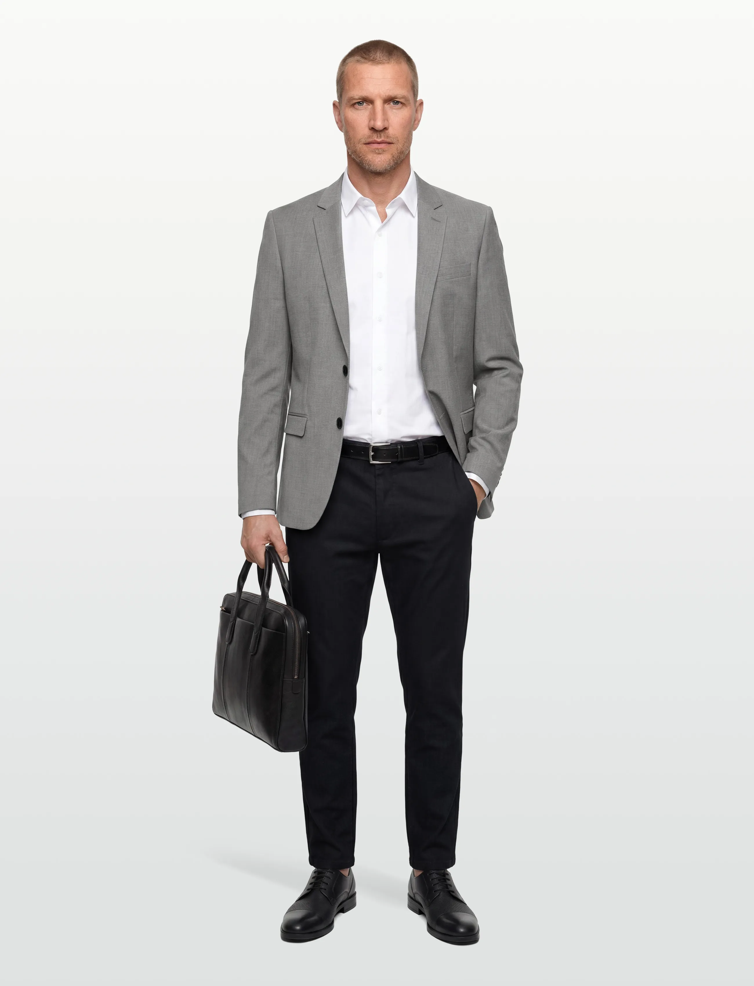 HUGO - Arti214X - single breasted blazers - dark grey - 0