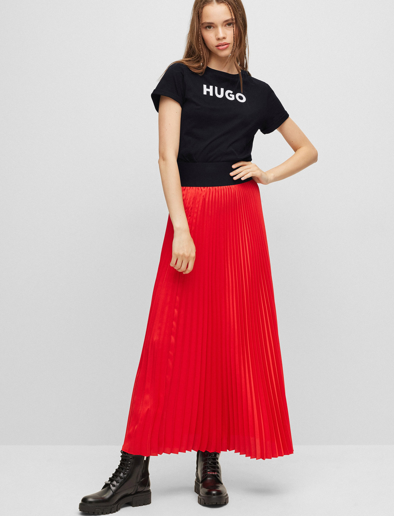 HUGO - The HUGO Tee - marškinėliai - black - 1
