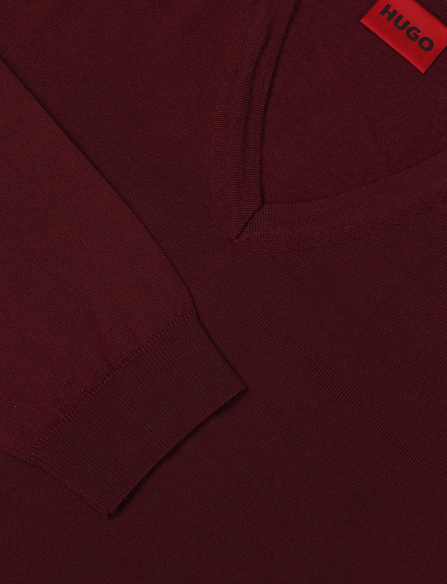 HUGO - San Vredo-M - v-ausschnitt - dark pink - 2