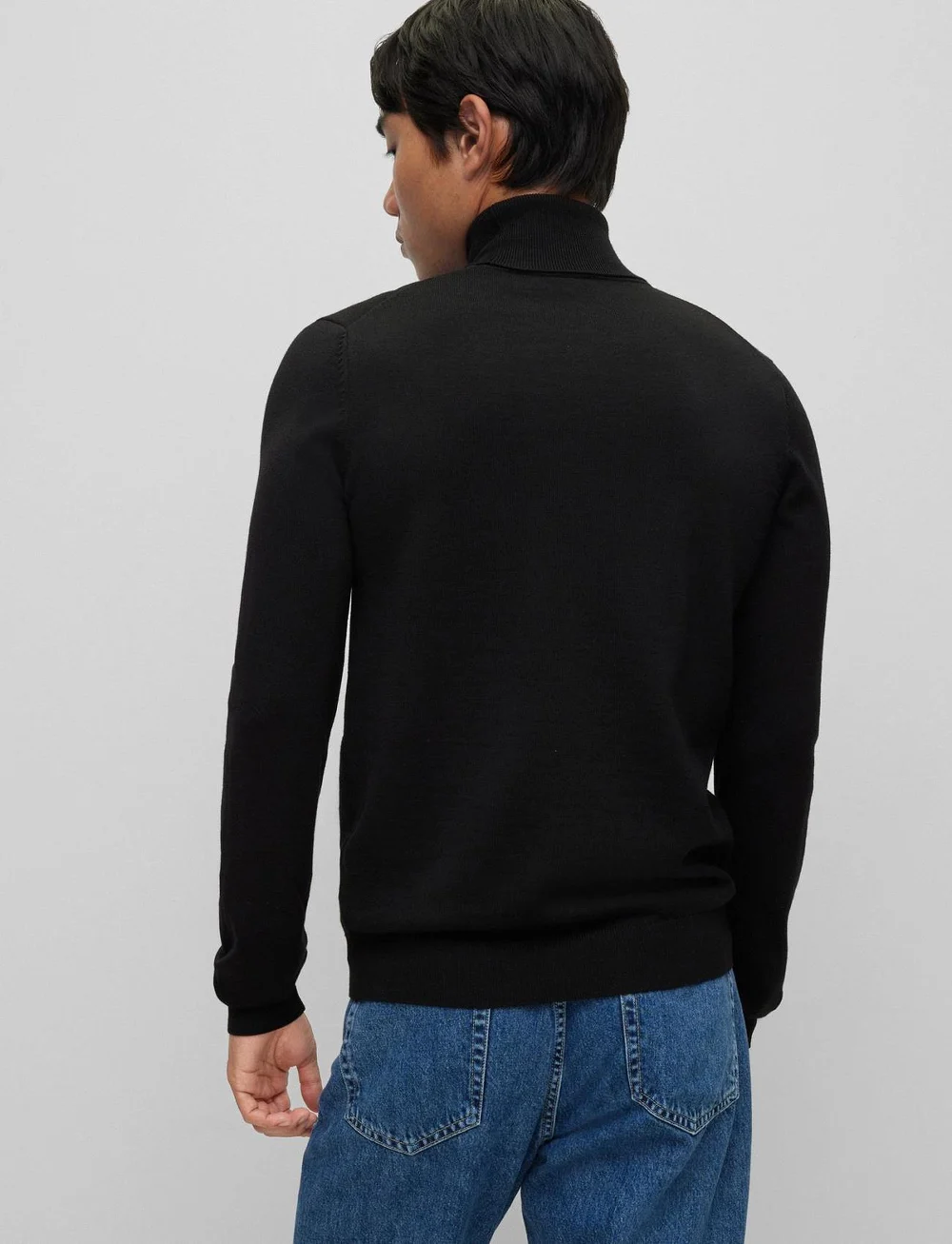 HUGO - San Thomas-M - rollkragen - black - 2