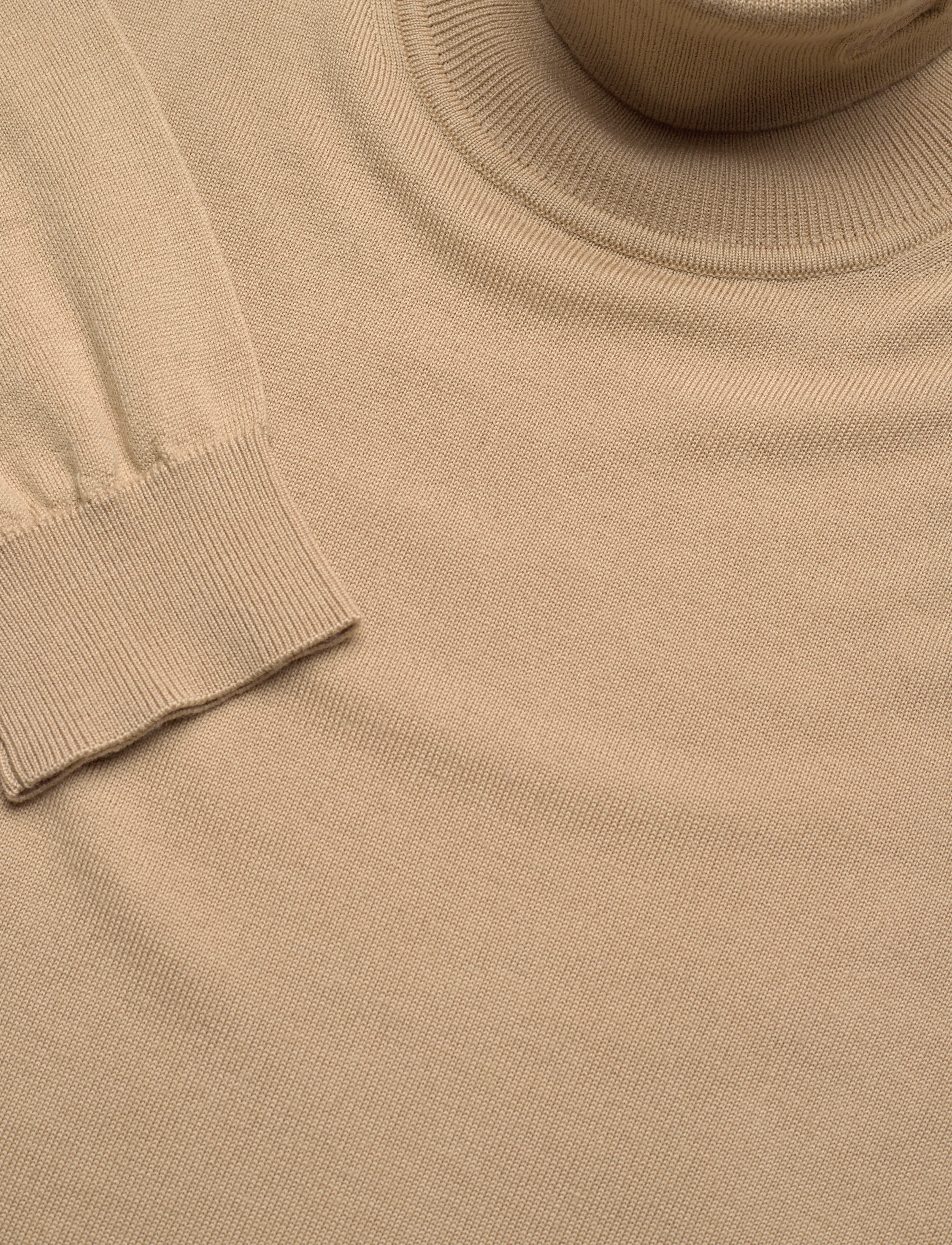 HUGO - San Thomas-M - rollkragen - medium beige - 2