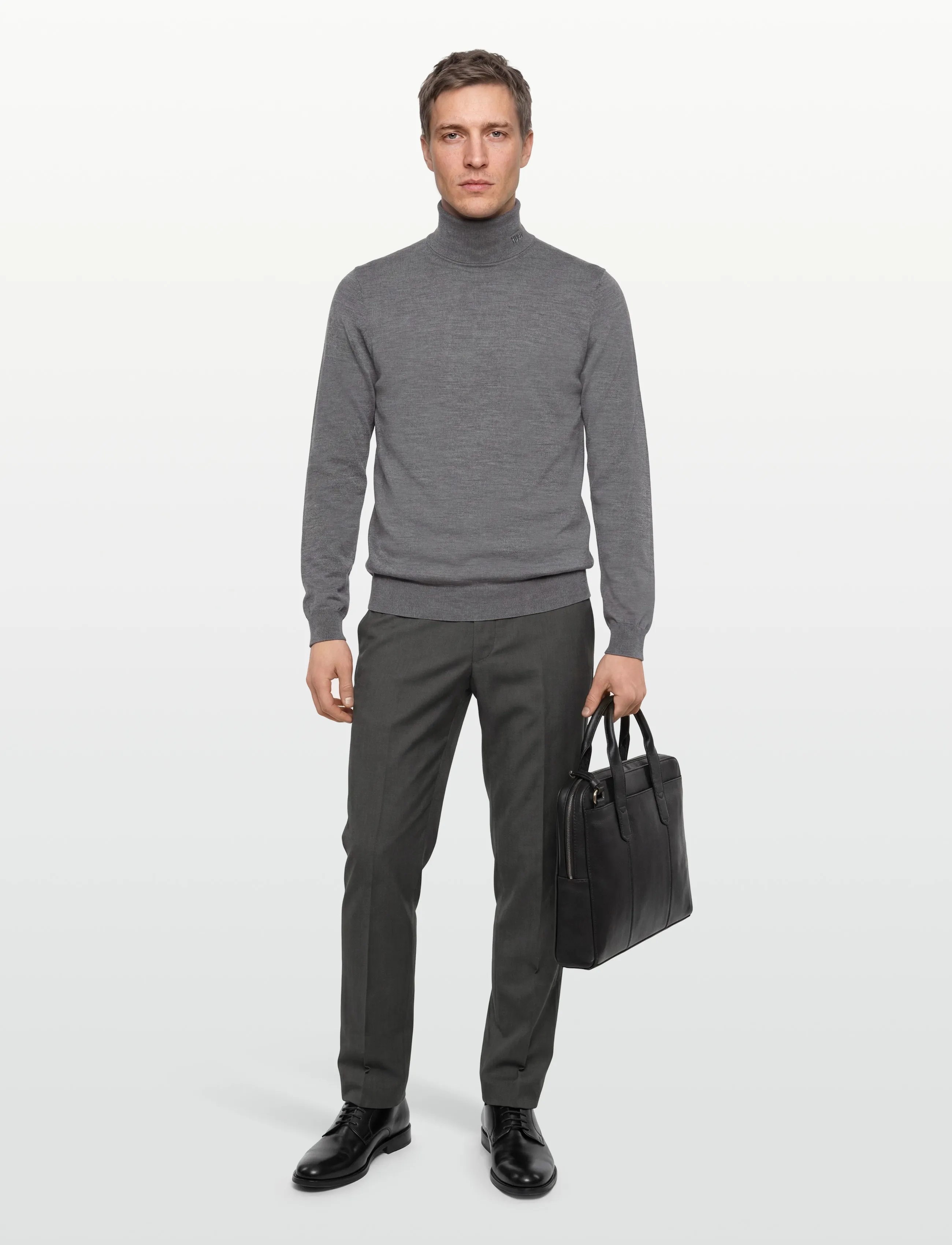 HUGO - San Thomas-M - rollkragenpullover - medium grey - 0