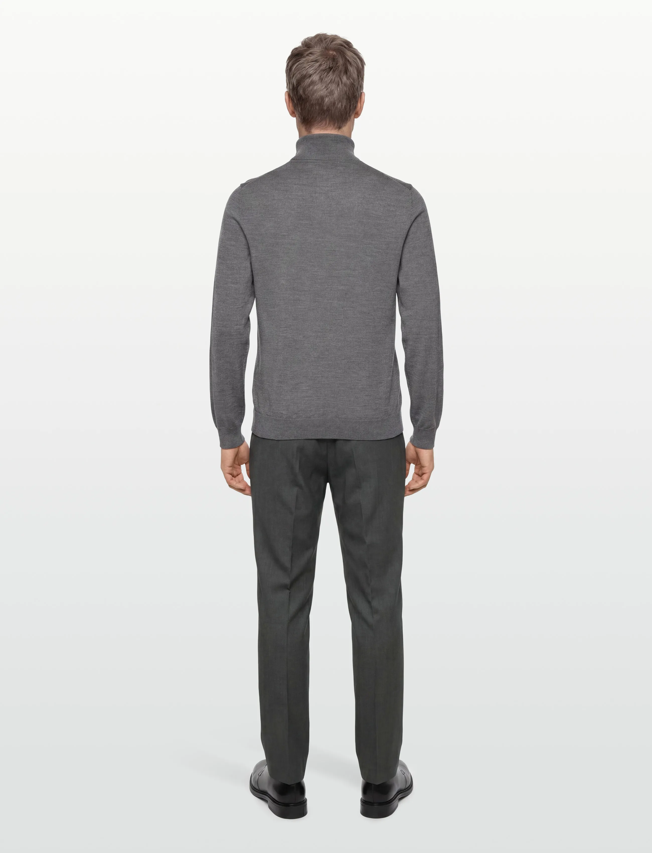 HUGO - San Thomas-M - rollkragenpullover - medium grey - 4
