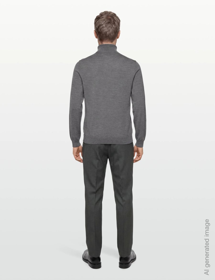 HUGO - San Thomas-M - kõrge kaelusega - medium grey - 4