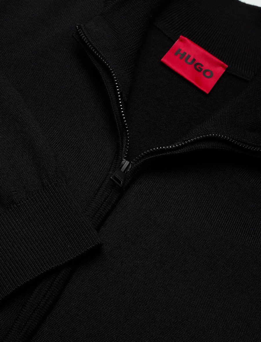 HUGO - San Jorge-M - vetoketjulliset neuleet - black - 2