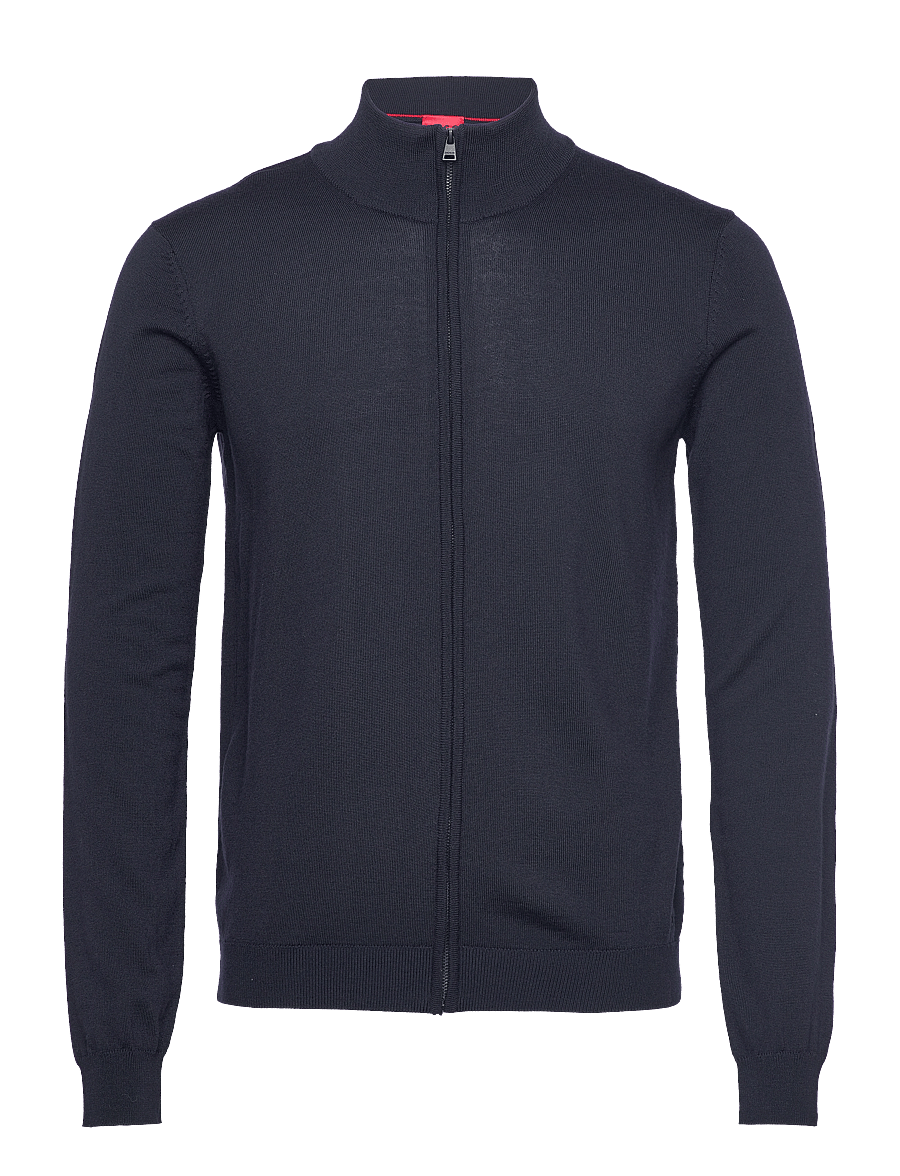 HUGO - San Jorge-M - pullover mit durchgehendem reißverschluss - navy - 1
