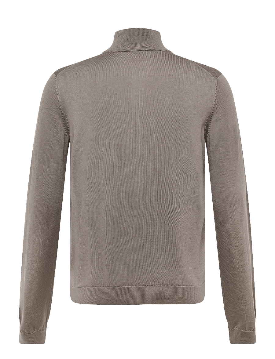 HUGO - San Jorge-M - pullover mit durchgehendem reißverschluss - rust/copper - 1