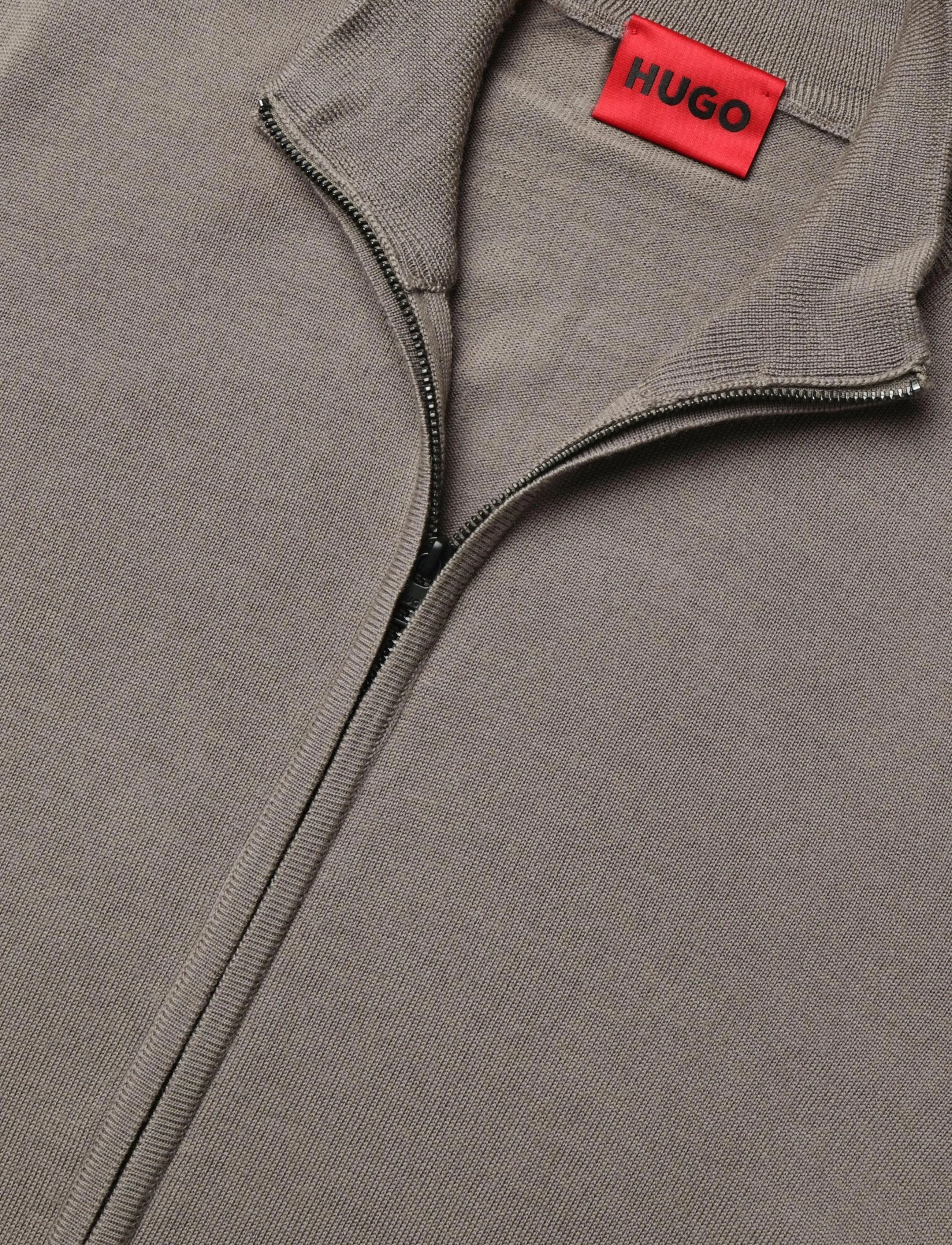 HUGO - San Jorge-M - pullover mit durchgehendem reißverschluss - rust/copper - 2