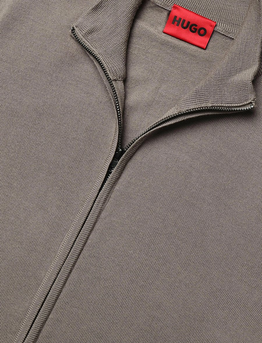 HUGO - San Jorge-M - pullover mit durchgehendem reißverschluss - rust/copper - 2