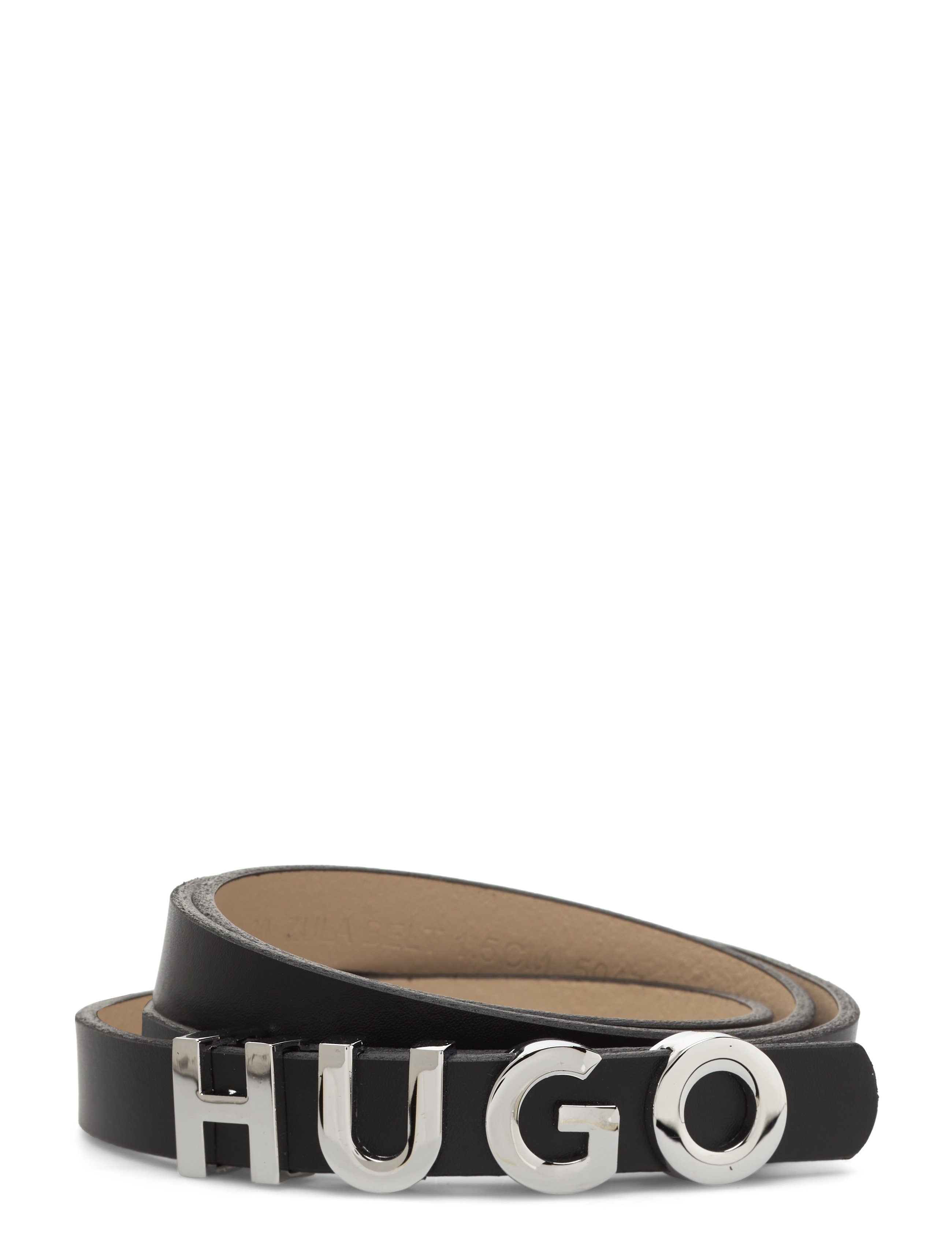 HUGO Zula Belt 1,5cm, 75, Black, Tilbehør > Bælter, Dame