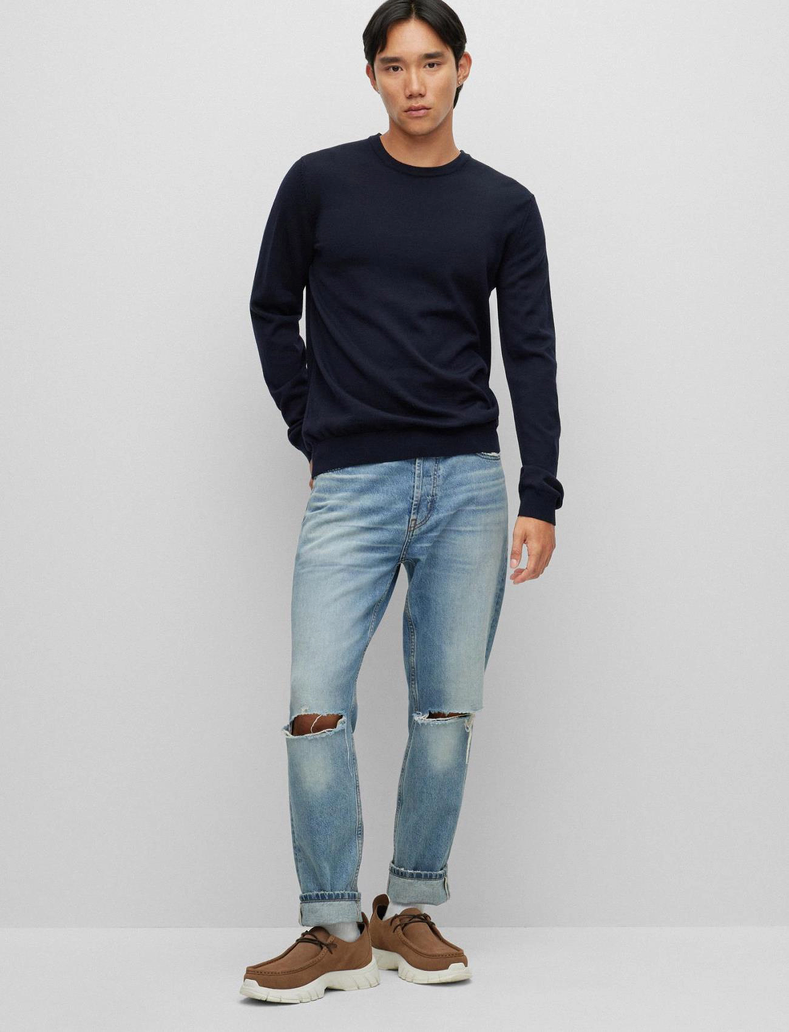 HUGO San Cedric-M1, S, Knitwear, Marineblau - Round Necks, Männerswear