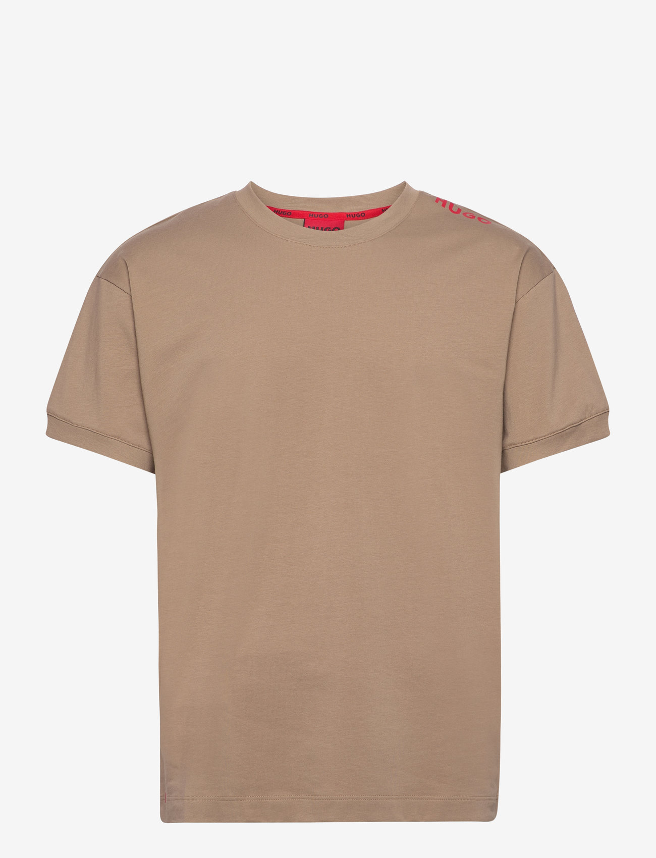 HUGO - LABELLED T-SHIRT - open brown - 0