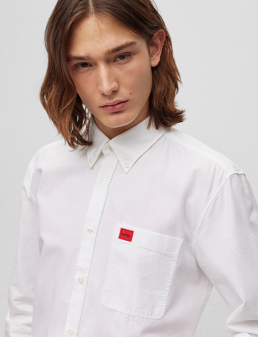 HUGO - Evito - oxford-hemden - open white - 3