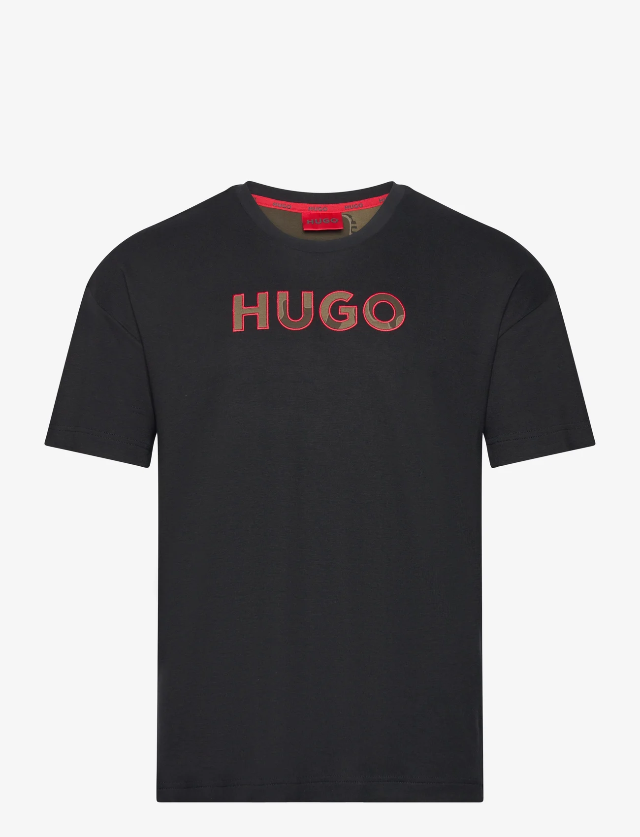 HUGO - Camo T-Shirt - kortærmede t-shirts - black - 0