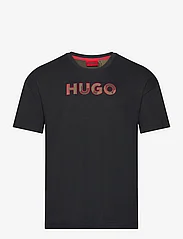 HUGO - Camo T-Shirt - kortärmade t-shirts - black - 0