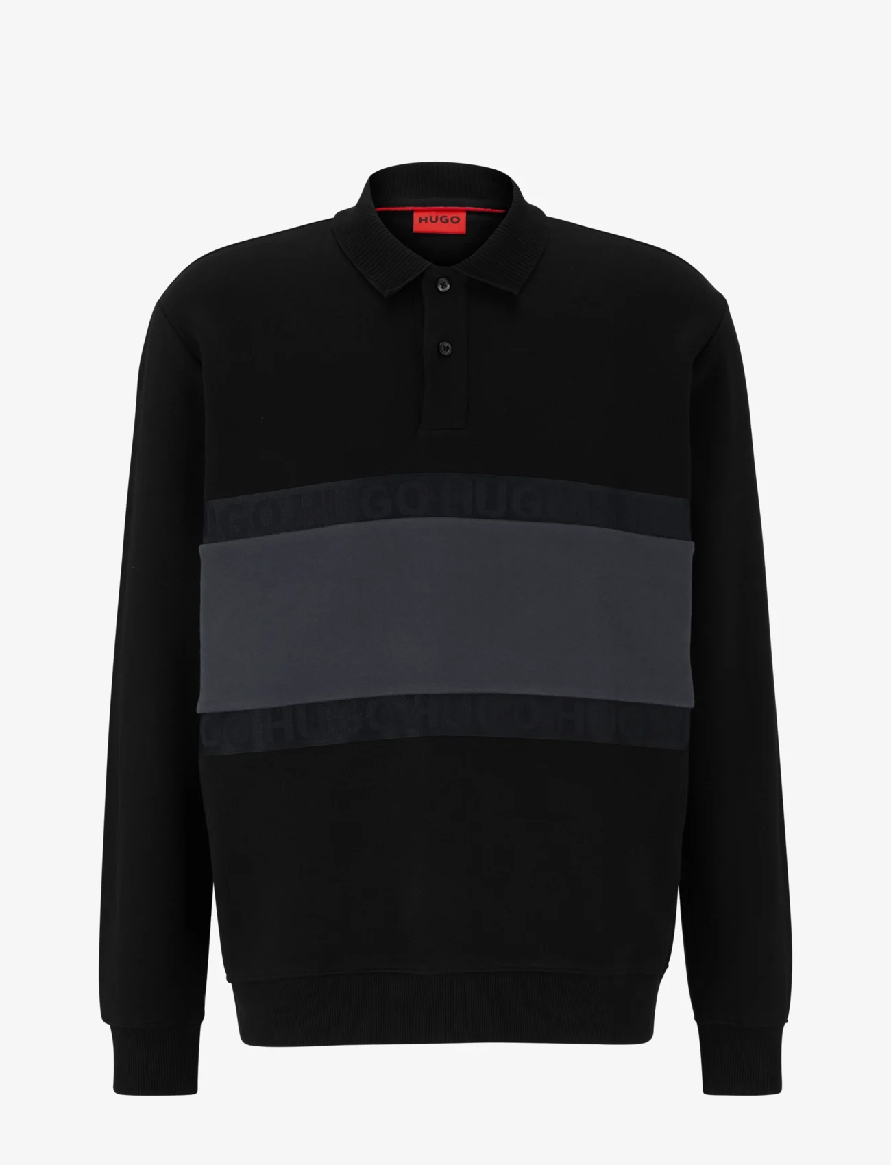 HUGO - Dassaku - polo marškinėliai ilgomis rankovėmis - black - 0