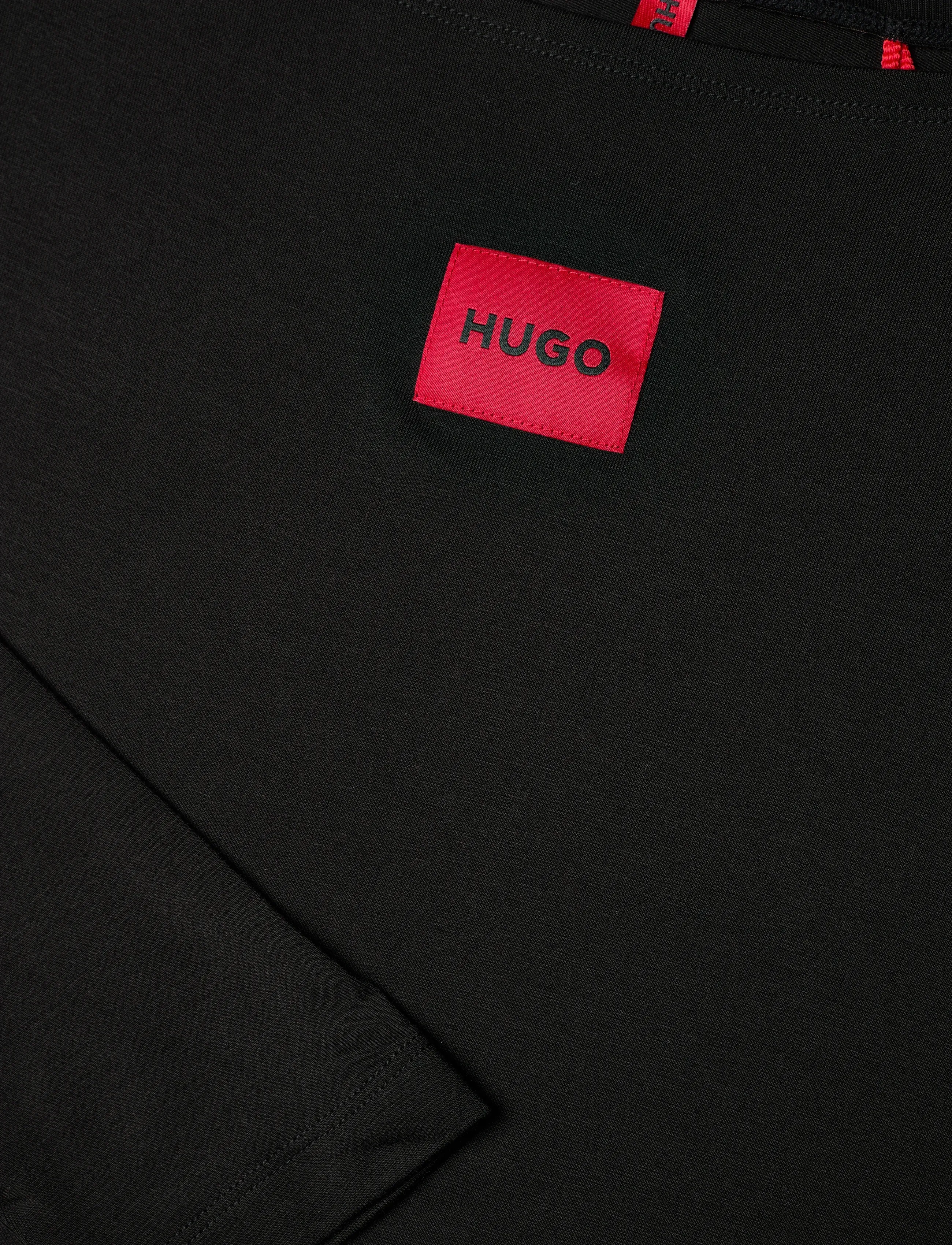 HUGO - LS-SHIRT THERMAL - pikkade varrukatega topid - black - 2