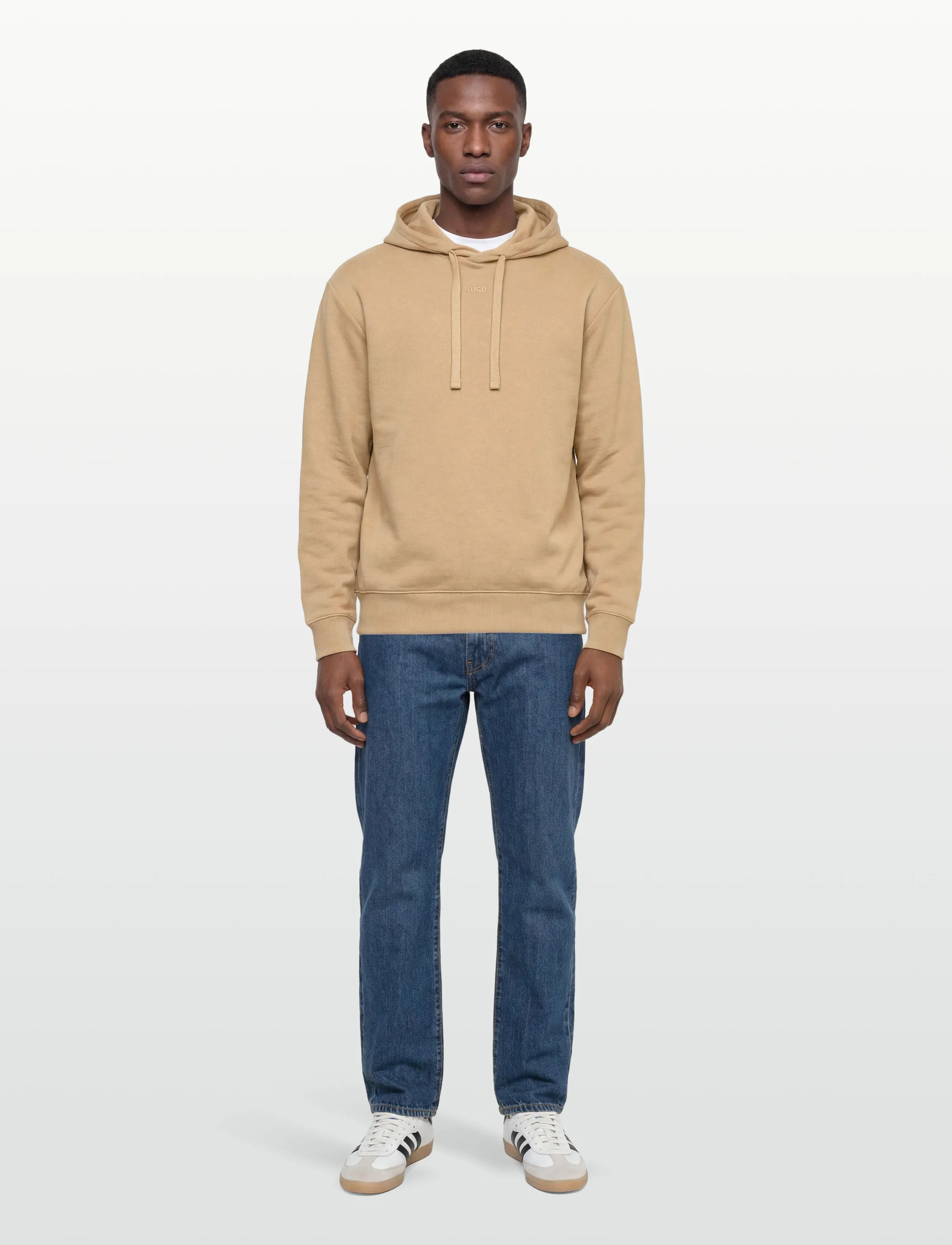 HUGO Dapo, Mænd, Hættetrøje, Beige, Str: L