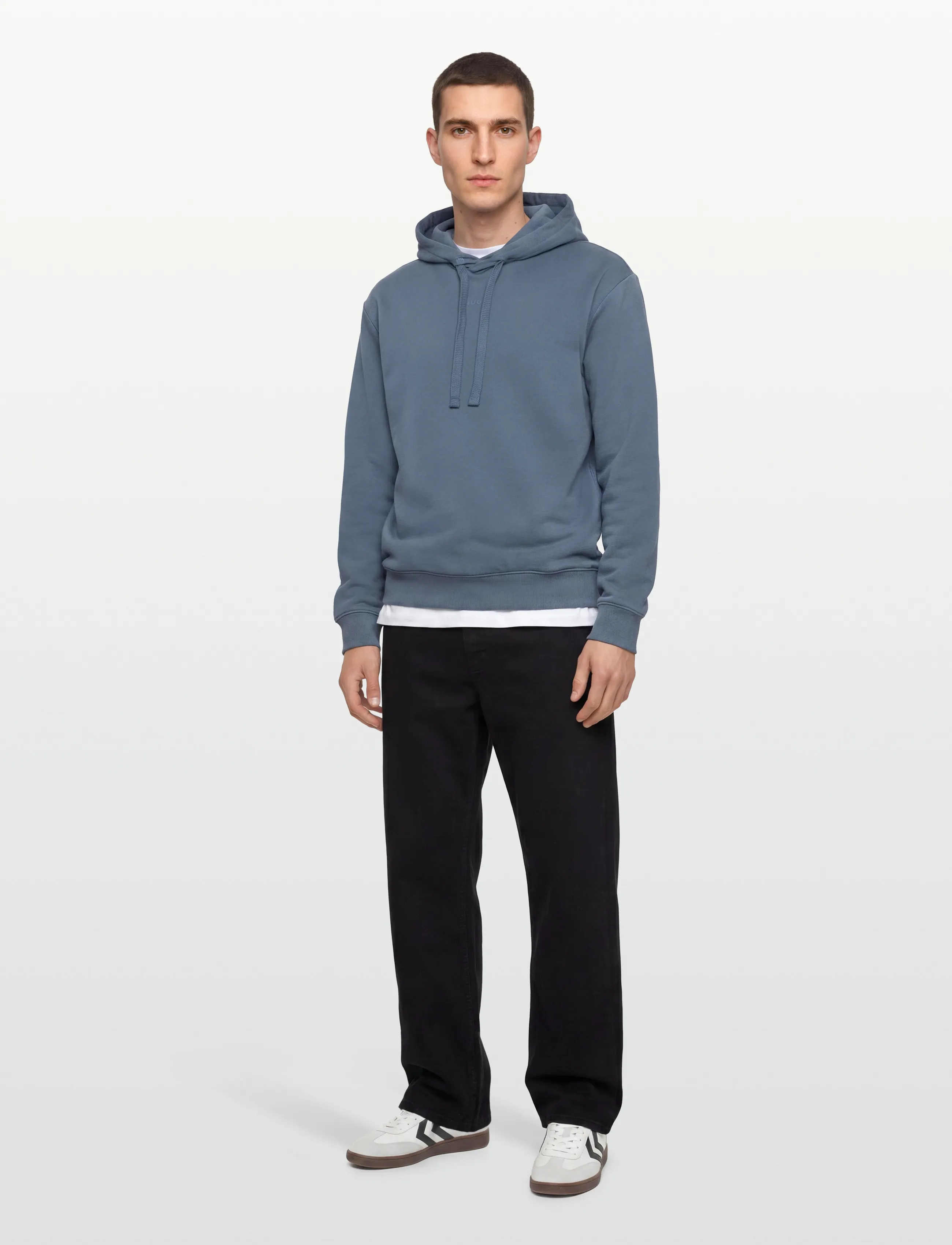 HUGO Dapo, Mænd, Hættetrøje, Blå, Str: XS