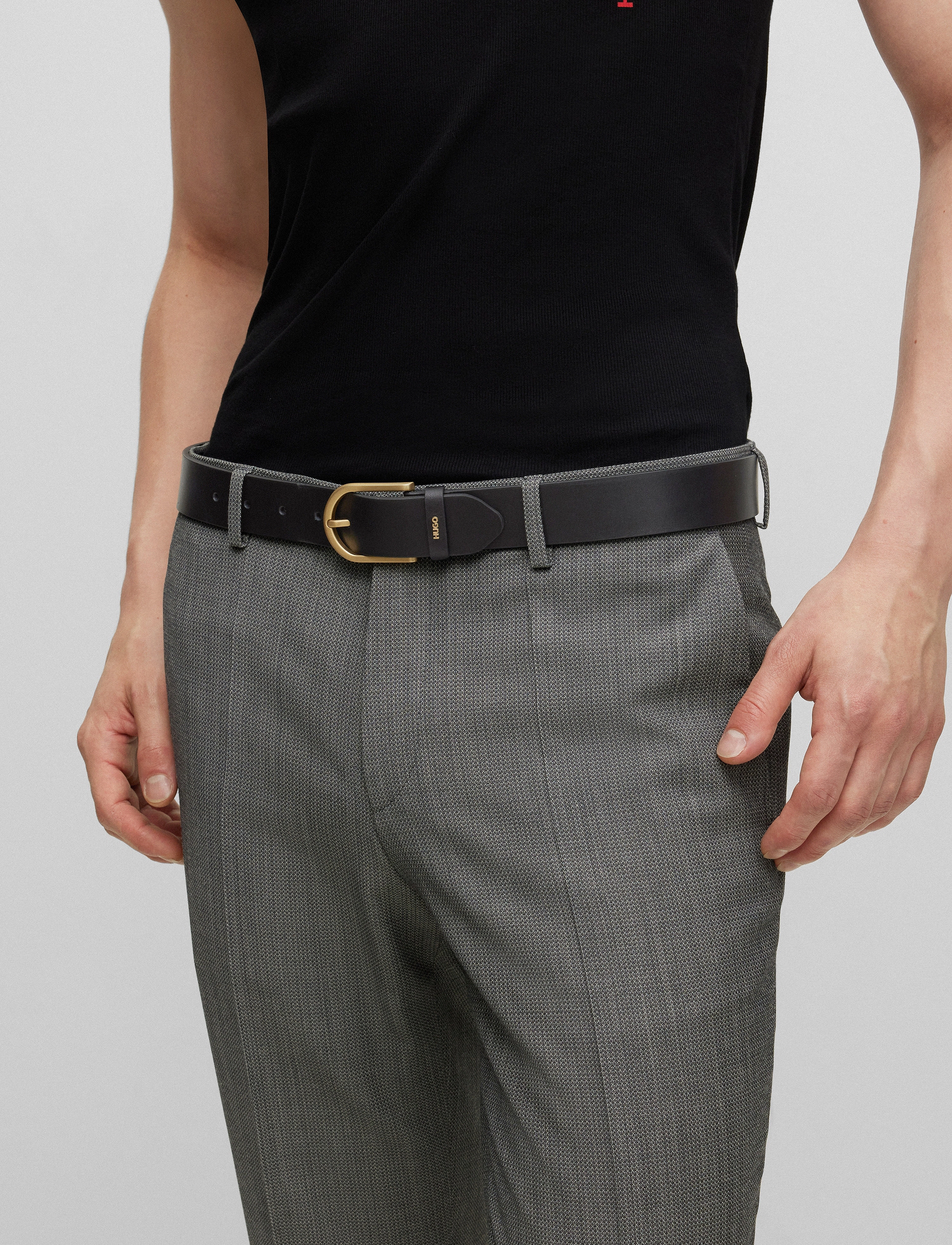 HUGO - Zoey Belt 3,5cm - läderskärp - black - 3