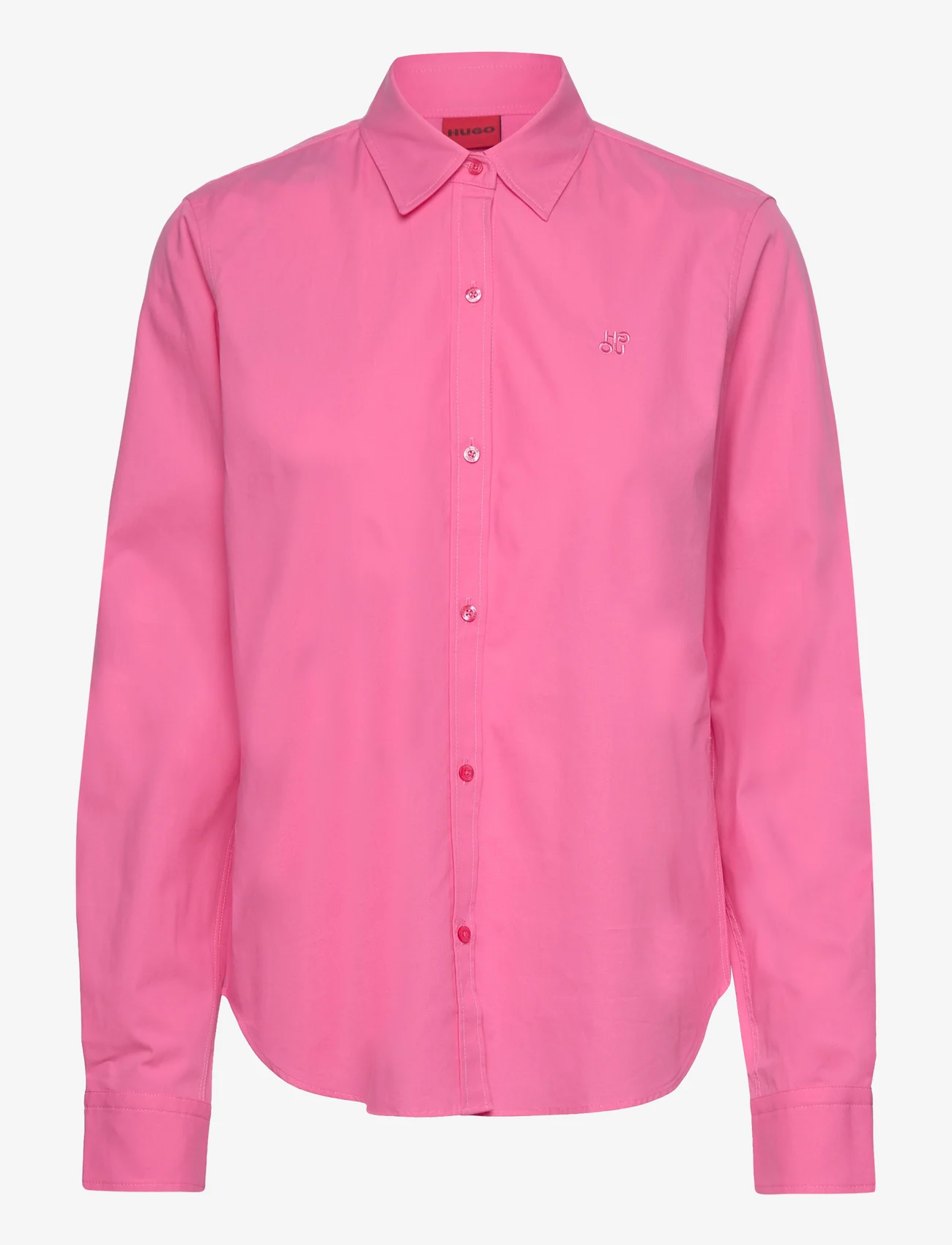 HUGO - The Essential Shirt - pitkähihaiset paidat - medium pink - 0