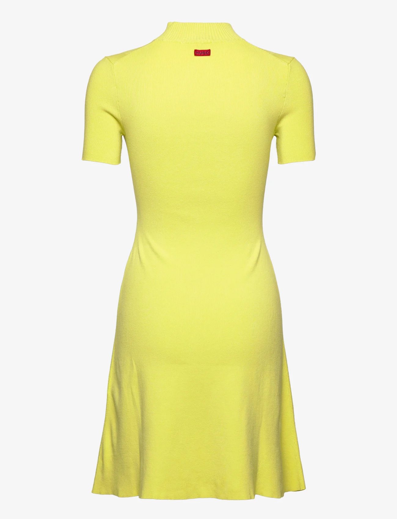 HUGO - Sharizy - knitted dresses - bright yellow - 1