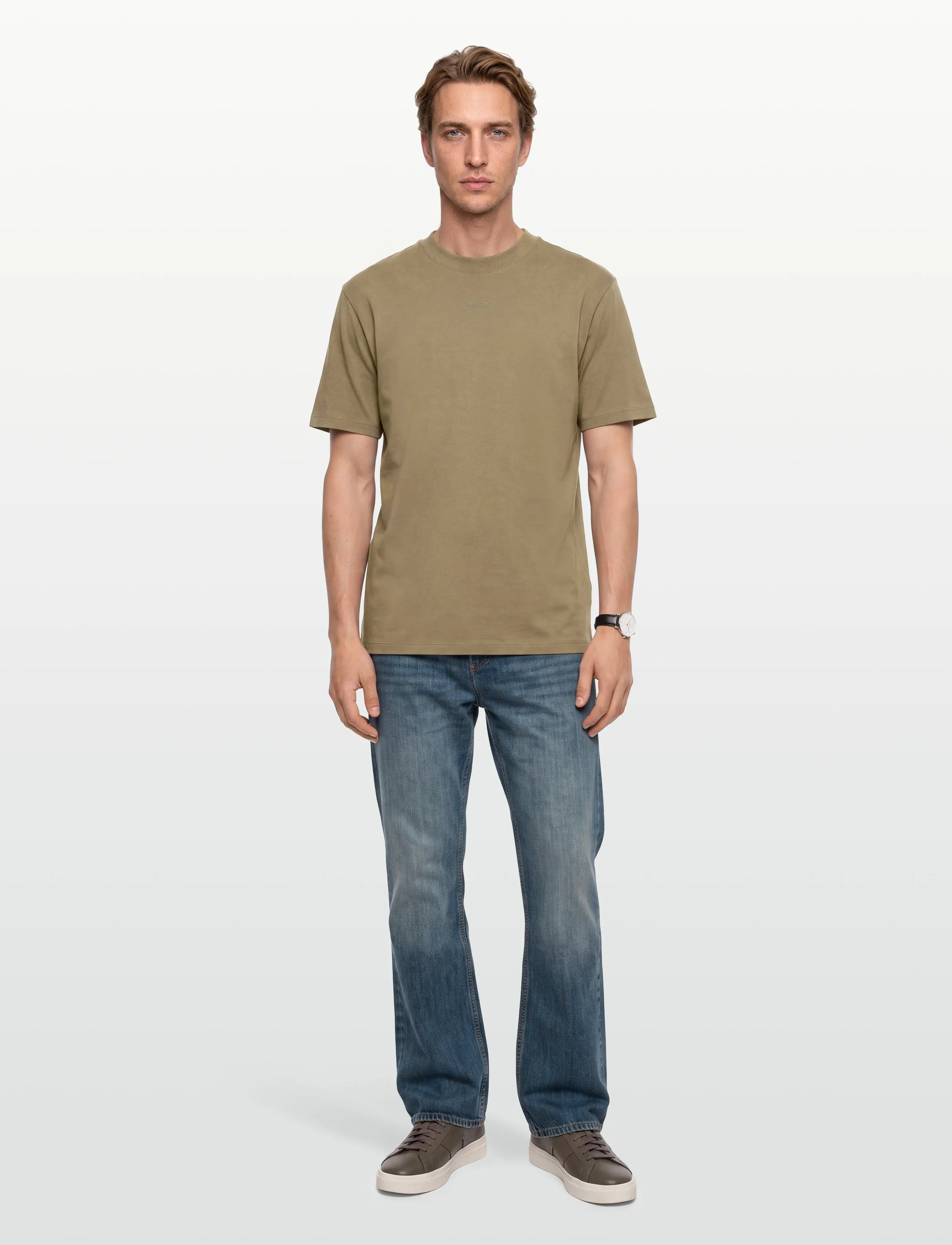 HUGO Dapolino - T-Shirts - BEIGE OVERFLOW / beige