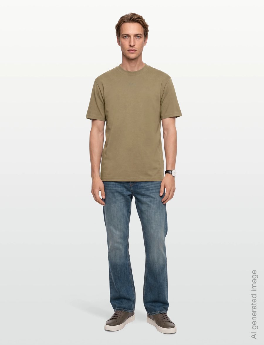 HUGO - Dapolino - kurzärmelige t-shirts - beige overflow - 0