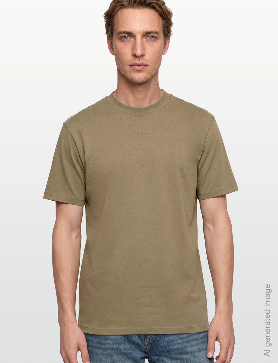 HUGO - Dapolino - kurzärmelige t-shirts - beige overflow - 3