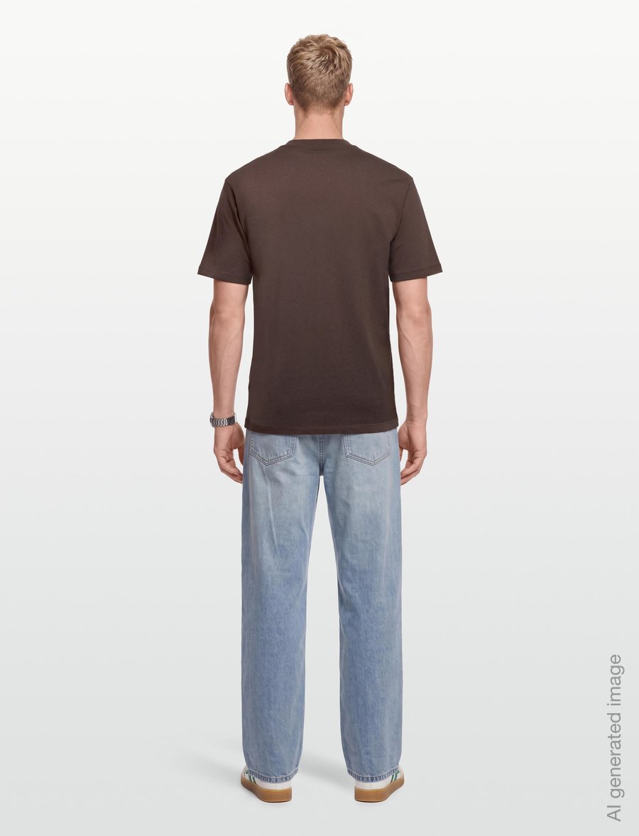 HUGO - Dapolino - kurzärmelige t-shirts - brown overflow - 4