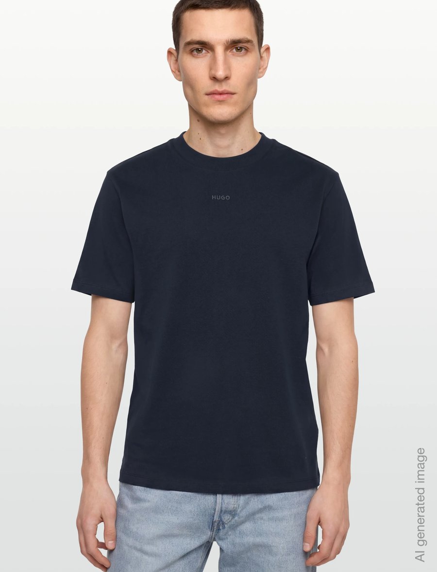 HUGO - Dapolino - kortærmede t-shirts - dark blue - 3
