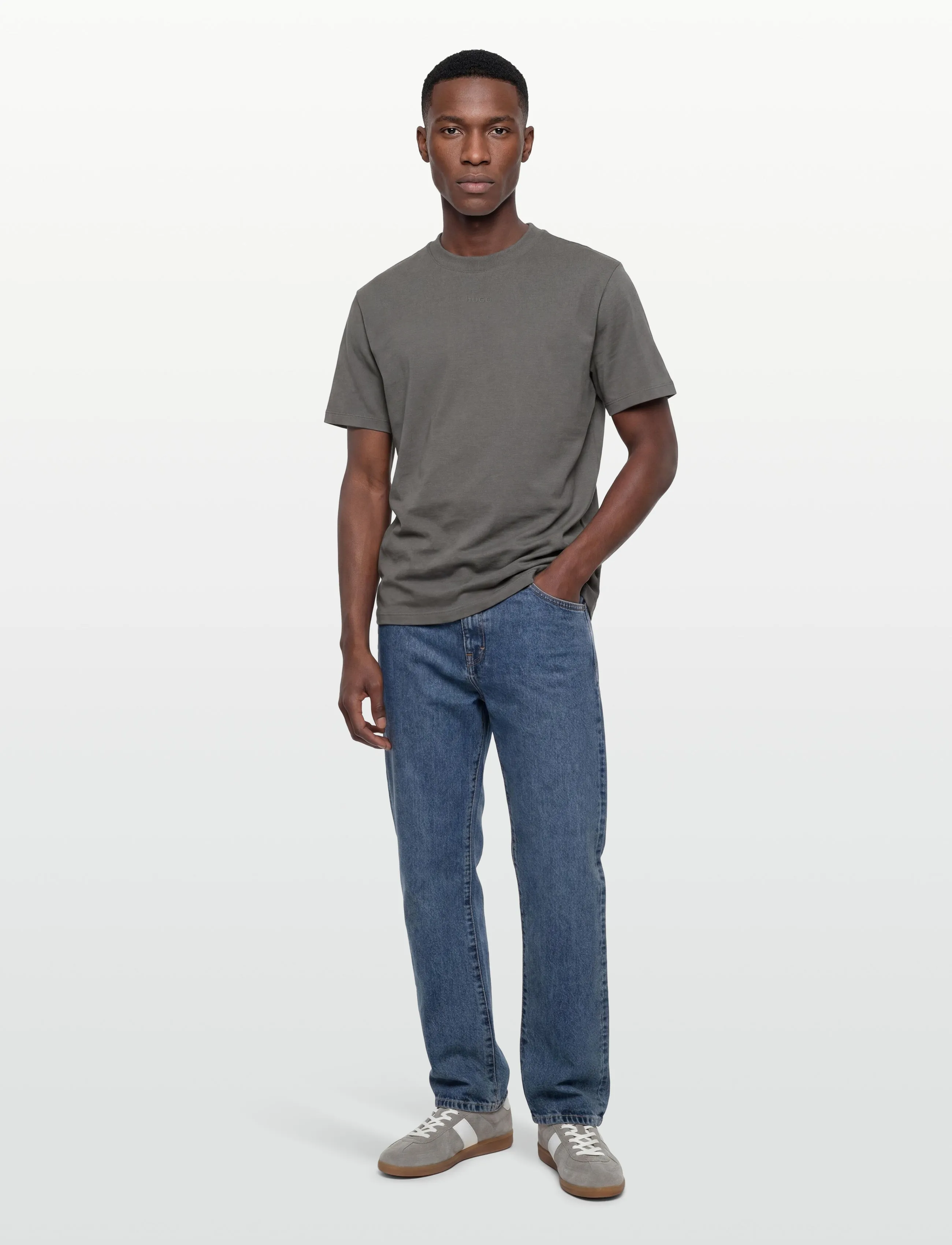 HUGO Dapolino - T-Shirts - DARK GREY / grey