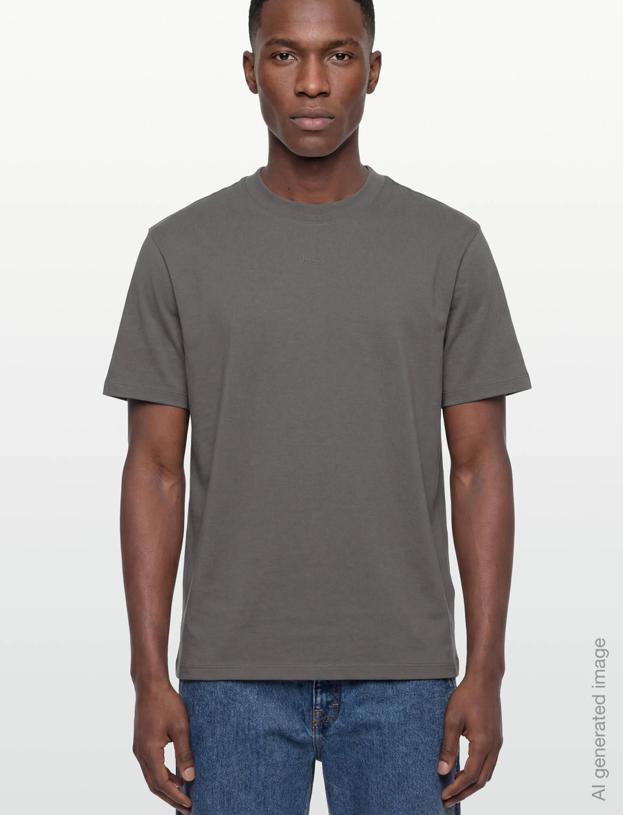 HUGO - Dapolino - kortærmede t-shirts - dark grey - 3