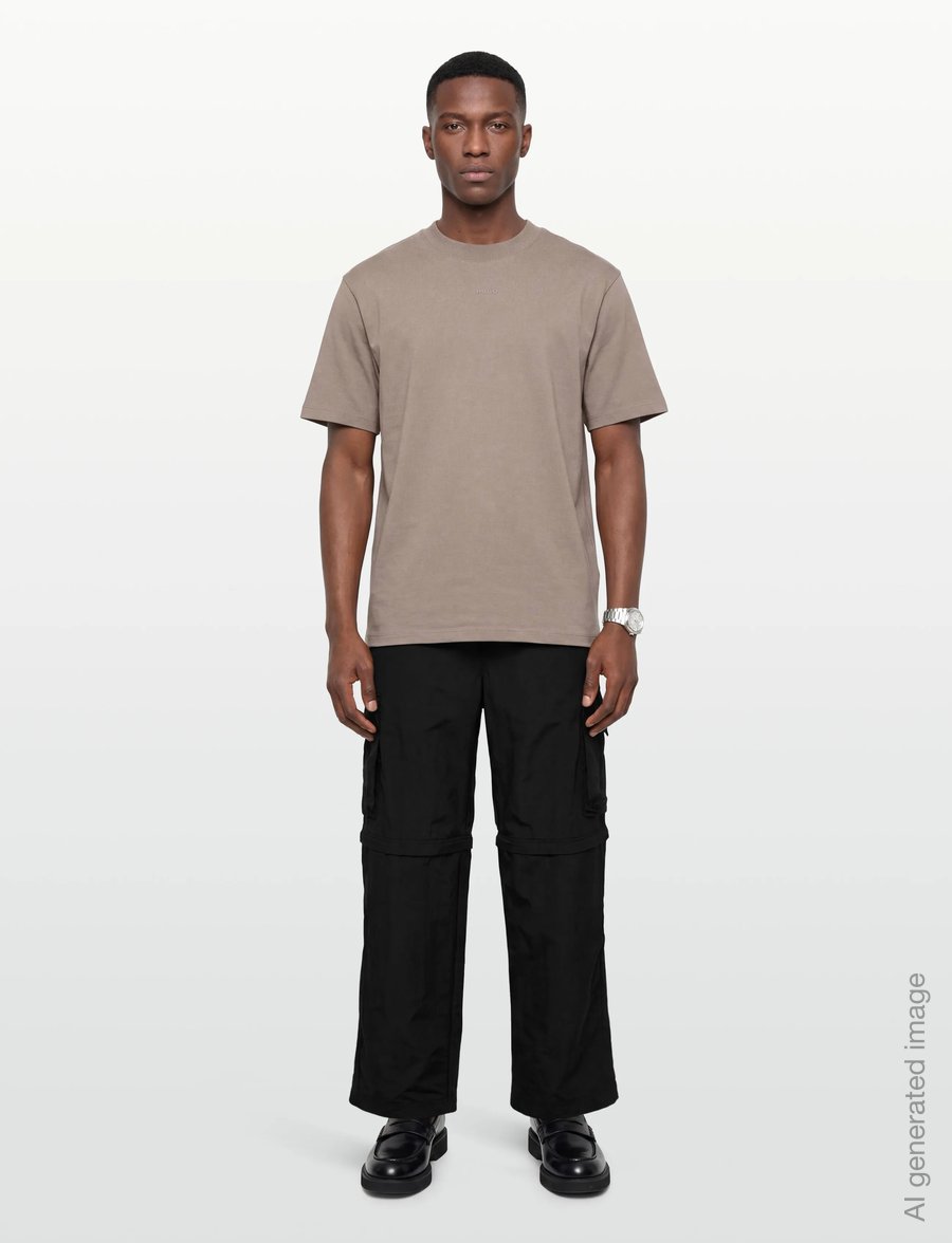 HUGO - Dapolino - short-sleeved t-shirts - light/pastel brown - 0
