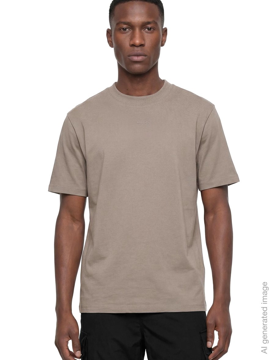HUGO - Dapolino - short-sleeved t-shirts - light/pastel brown - 3