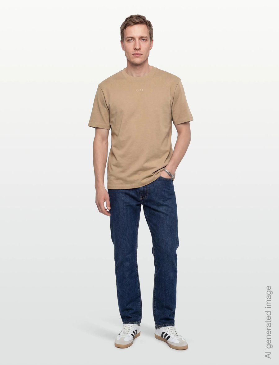 HUGO - Dapolino - lühikeste varrukatega t-särgid - medium beige - 0