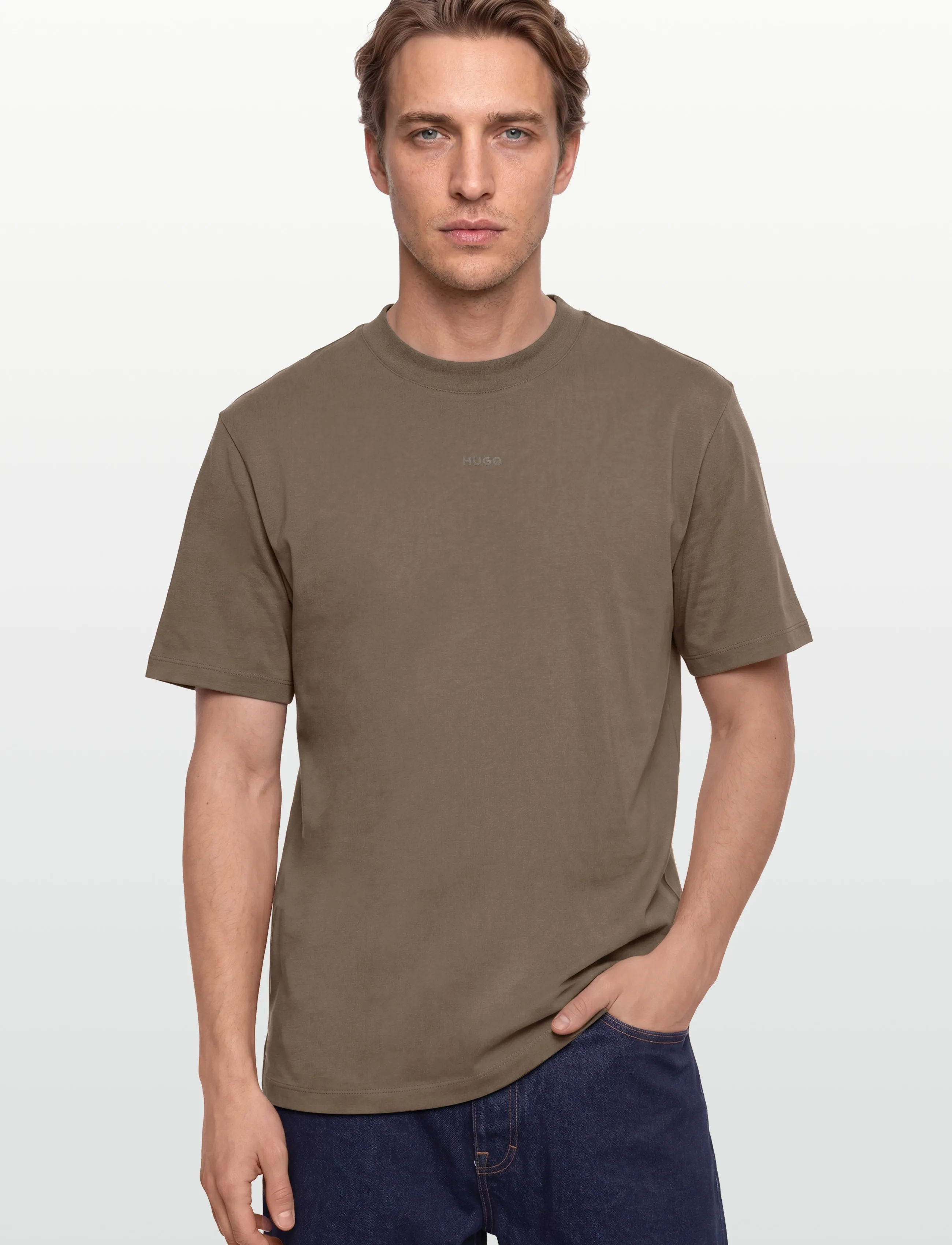 HUGO - Dapolino - tavalised t-särgid - medium grey - 3