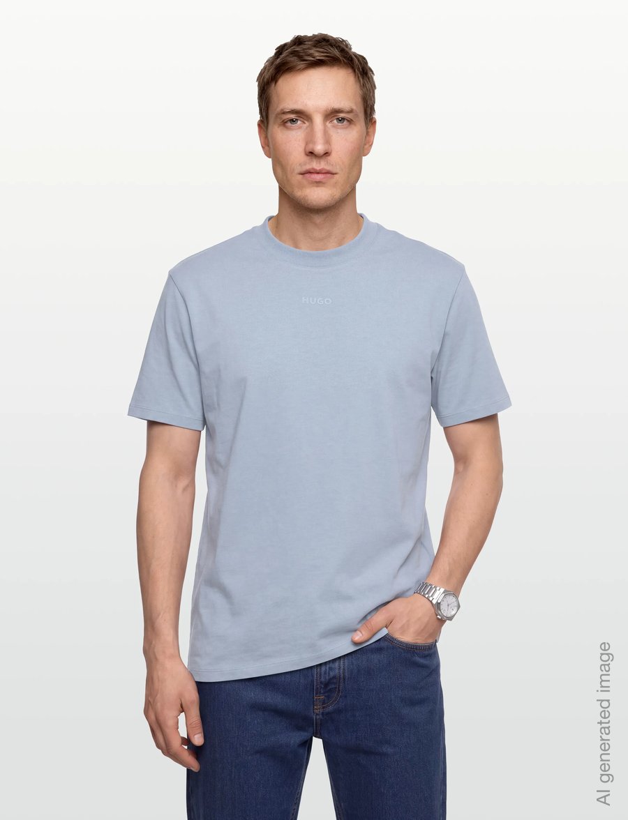 HUGO - Dapolino - lühikeste varrukatega t-särgid - open blue - 3