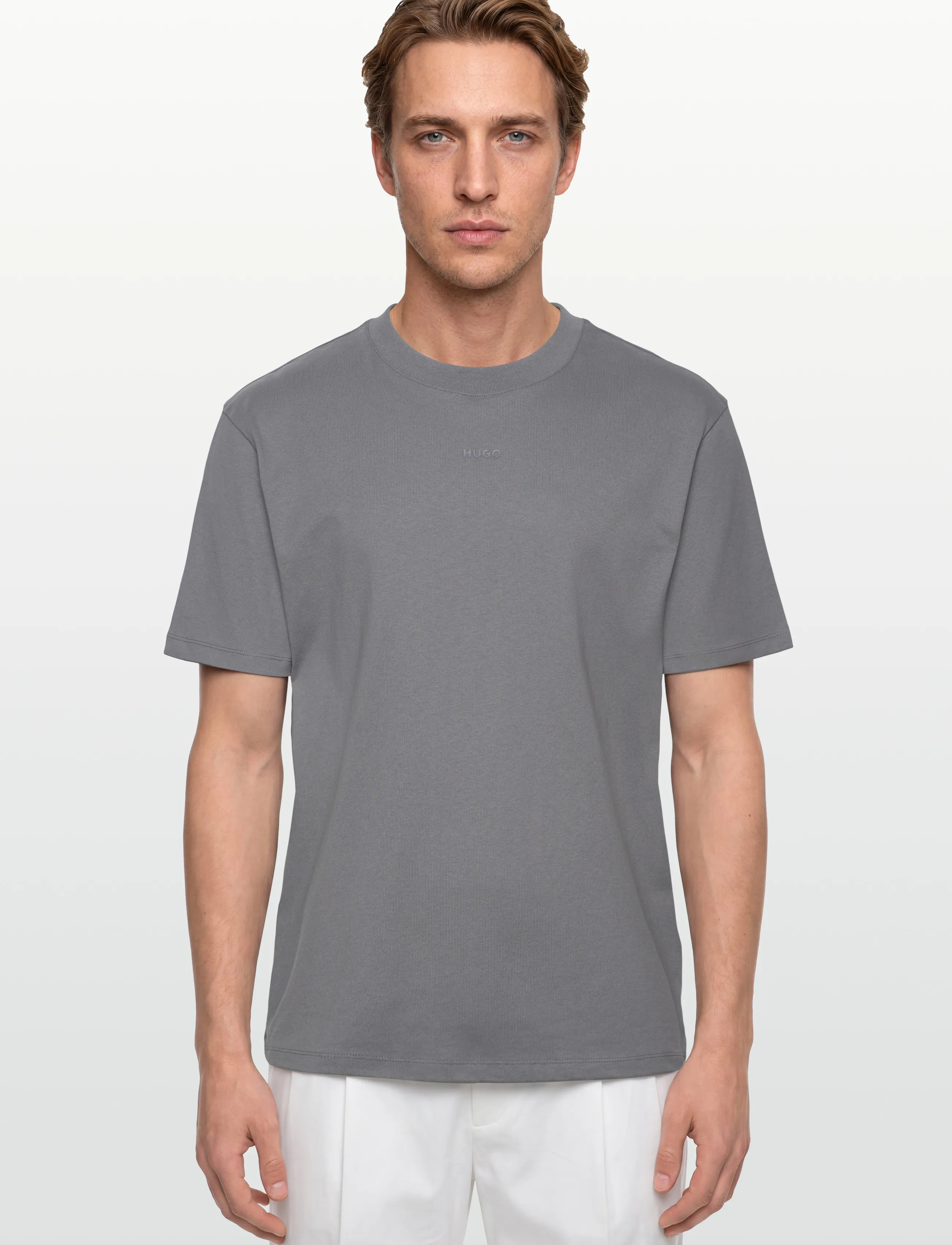 HUGO - Dapolino - basic t-shirts - open grey - 3