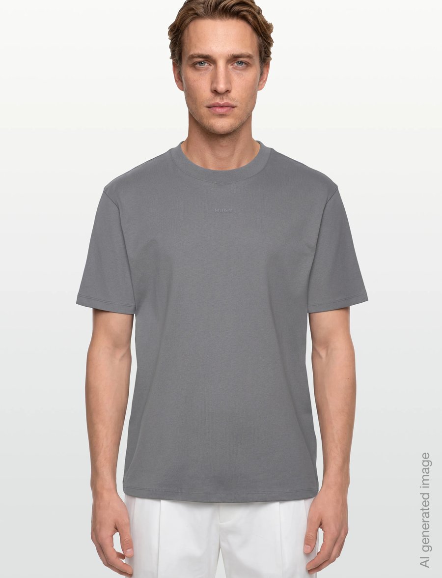 HUGO - Dapolino - kortærmede t-shirts - open grey - 3